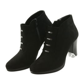 M.Daszyński Daszyński velúr csizma a poszton fekete 3