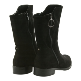 M.Daszyński Fekete velúr csizma SA130 5 M.Daszyński Fekete velúr csizma SA130 5