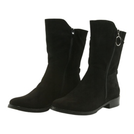 M.Daszyński Fekete velúr csizma SA130 3 M.Daszyński Fekete velúr csizma SA130 3