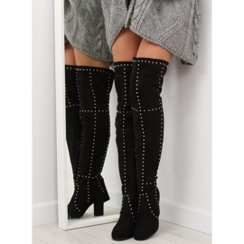 Fekete magas sarkú csizma NC221 Fekete 1