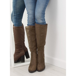 Magas sarkú csizma khaki 7290 Khaki 1 Magas sarkú csizma khaki 7290 Khaki 1