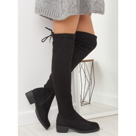 Fekete női combcsizma NS013 Fekete 2 Fekete női combcsizma NS013 Fekete 2