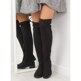 Fekete női combcsizma NS013 Fekete 1 Fekete női combcsizma NS013 Fekete 1