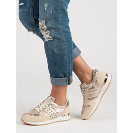 Divatos sportcipő sárga rózsaszín 2