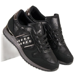 Divatos sportcipő fekete szürke 1