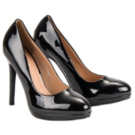 Seastar Szexi lakkozott magas sarkú cipő fekete 1