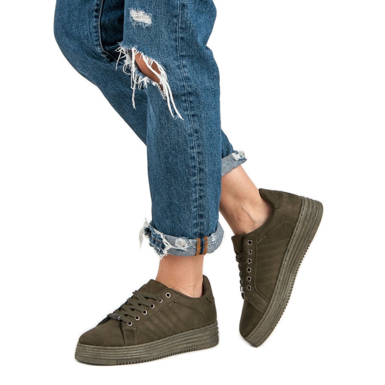 Cipők az MCKEYLOR platformon zöld 2 Cipők az MCKEYLOR platformon zöld 2