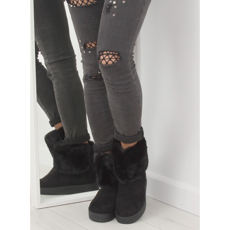 LV58 Fekete női fekete hócsizma 1