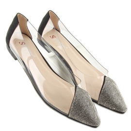 Fekete átlátszó balerinák LT111P Fekete 1