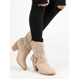 Mazzoni Áttört csizma barna 1