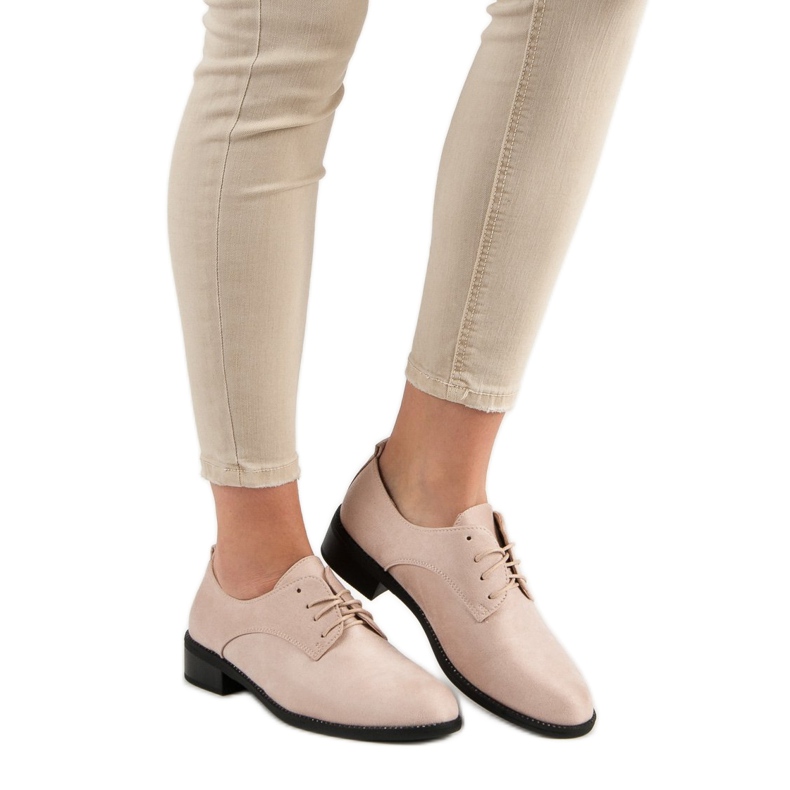 Marquiz Csipkés bézs színű brogues 1
