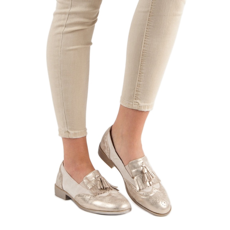 Tina&Co Cipők rojtokkal sárga 1