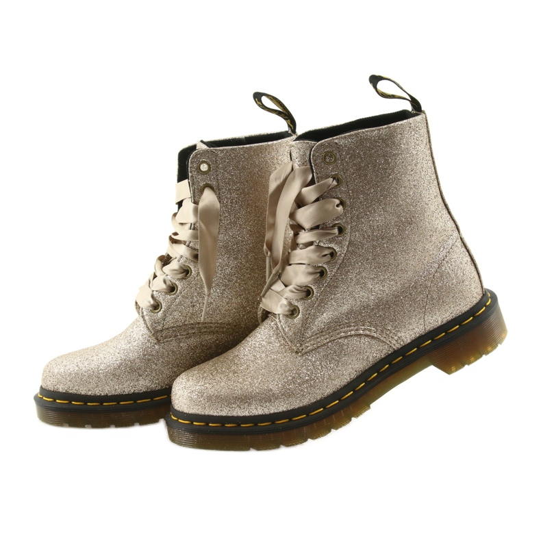 Dr. Martens 1460 PASCAL GLITTER PALE GOLD aranysárga 3