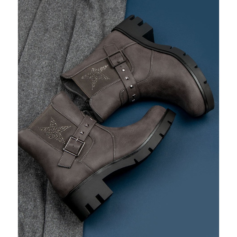 Groto Gogo Rockcsizma a platformon szürke 2