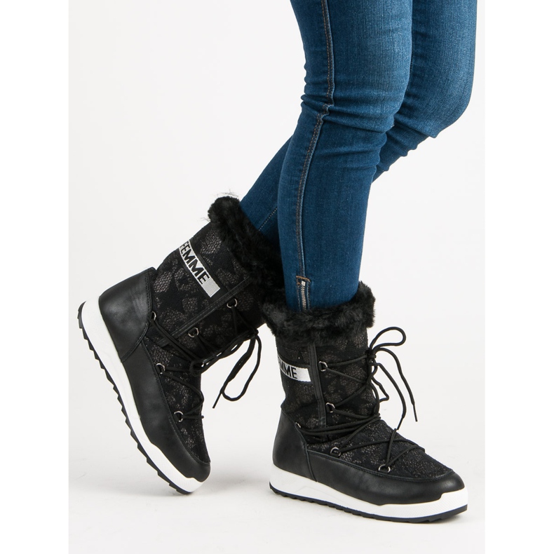 Magas hócsizma fekete 2