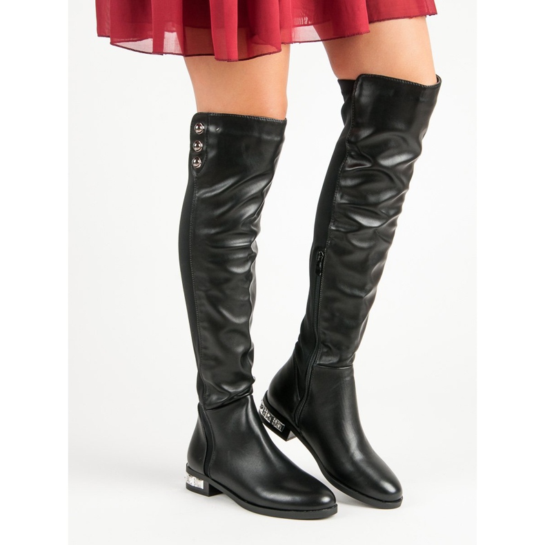 Super Me Fekete csizma a térd felett 1 Super Me Fekete csizma a térd felett 1