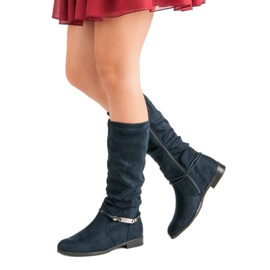 SDS Navy Blue térdmagas csizma kék sötétkék 2