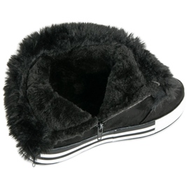 Ideal Shoes Szigetelt magas tornacipő fekete 1