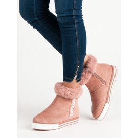 Ideal Shoes Szigetelt magas tornacipő rózsaszín 1