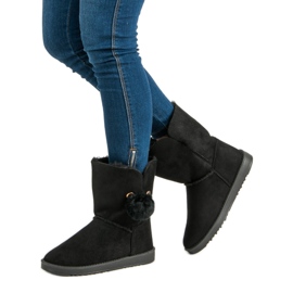 Mukluki Báránybőrrel fekete 1