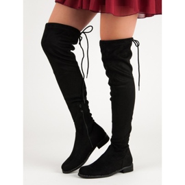 Super Me Divatos térd feletti csizma fekete 1 Super Me Divatos térd feletti csizma fekete 1