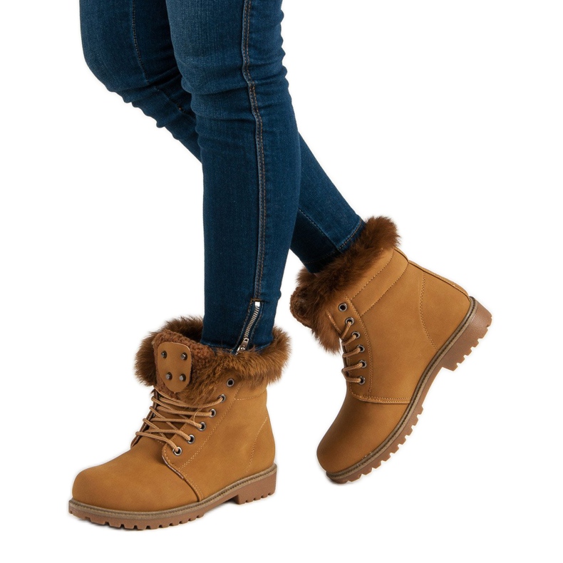 Queentina Tevefogók szőrmével barna 1