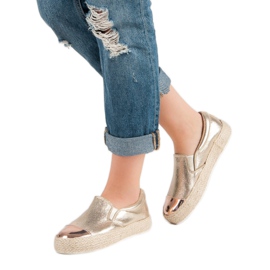 Divatos Arany Cipők aranysárga 2