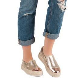 Divatos Arany Cipők aranysárga 1