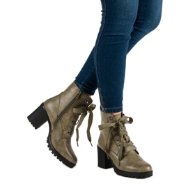 Queentina Meleg csizma az emelvényen zöld 2