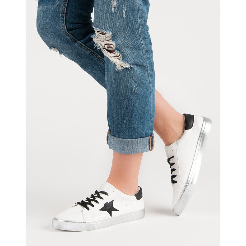 Stílusos alacsony cipők fehér fekete szürke 2