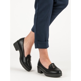 Comer Fekete magas sarkú cipő 2