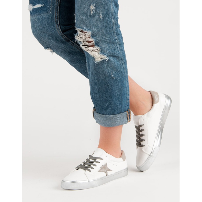 Stílusos alacsony cipők fehér sokszínű 1