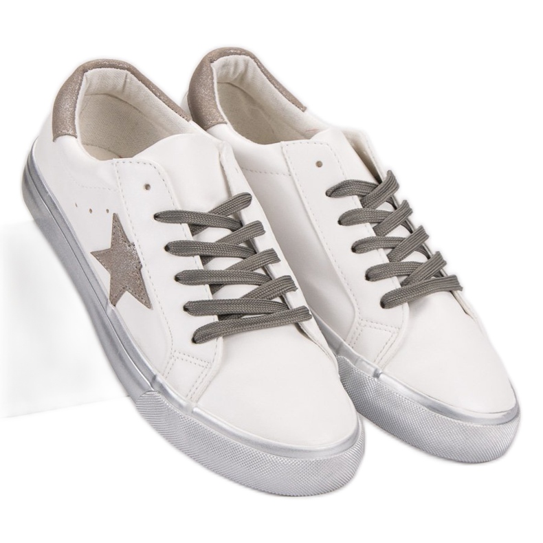 Stílusos alacsony cipők fehér sokszínű 2