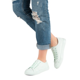 Sport Menta cipők kristályokkal zöld 2