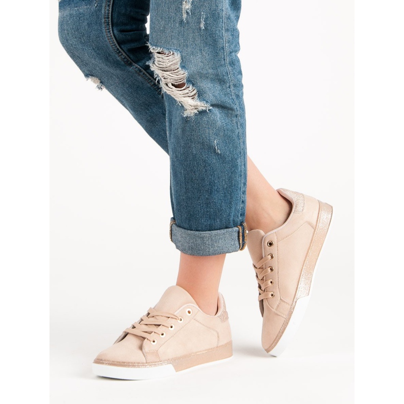 Anesia Paris Púder cipők csillogással rózsaszín 1