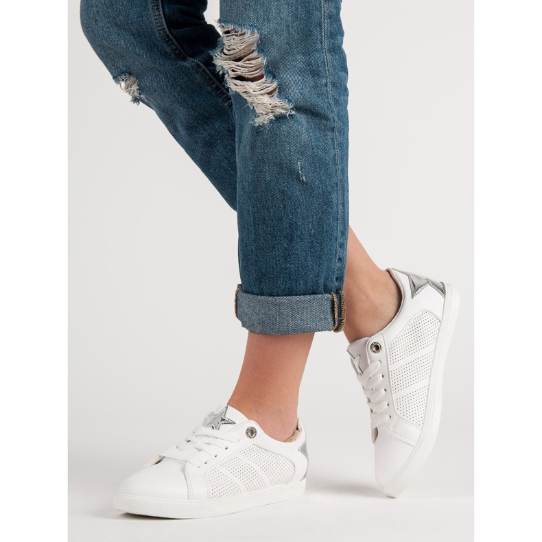 Alacsony sportcipő fehér szürke 2