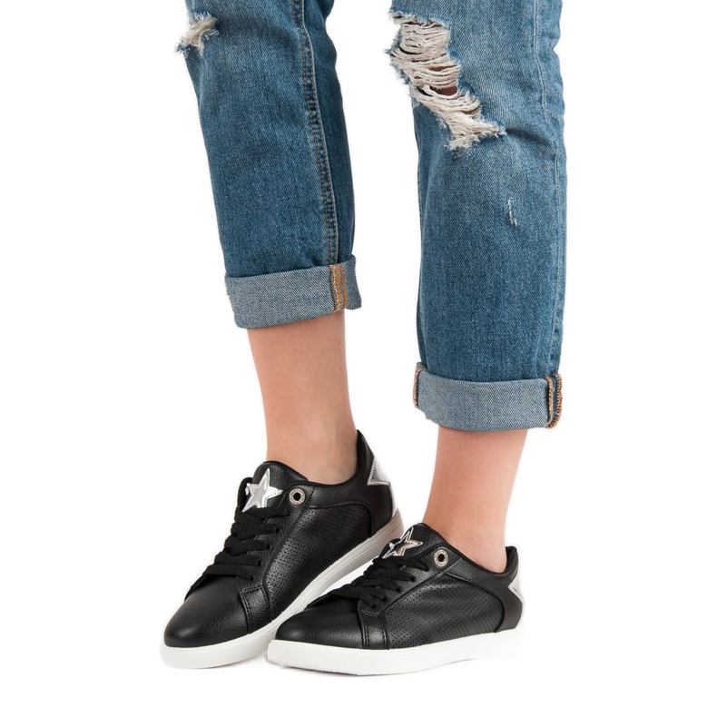 Alacsony sportcipő fekete szürke 2