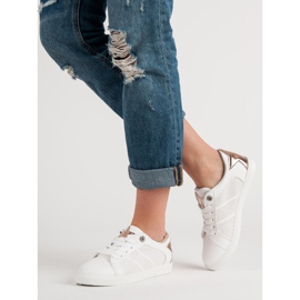 Alacsony sportcipő fehér sárga 1