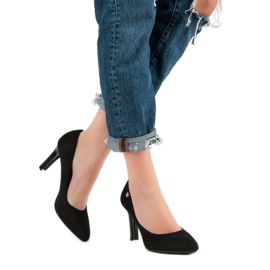 VINCEZA velúr sarok fekete 2