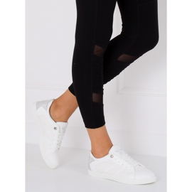 Fehér cipők csillaggal A6213 FEHÉR / EZÜST 1