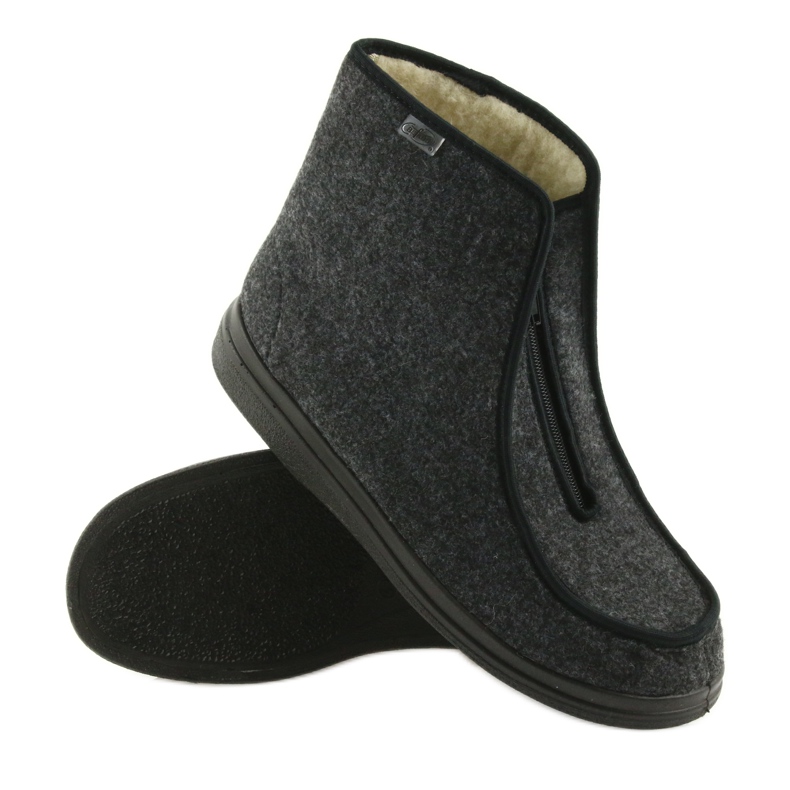 Befado férfi cipő pu meleg papucs 996M004 szürke 3