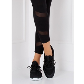 BY-069 Fekete ultra könnyű fekete sportcipő 2