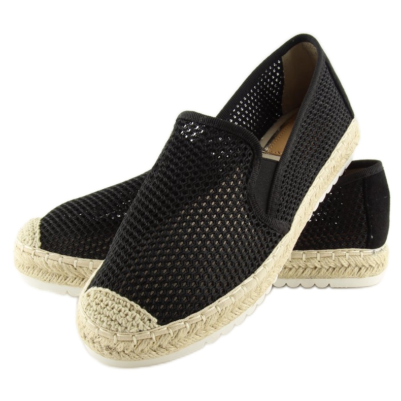 Fekete női espadrilles 6602 Black 1