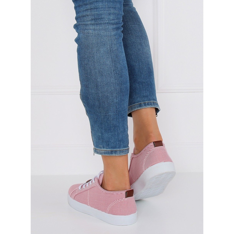 Piros csíkos cipők JX70P Red 2