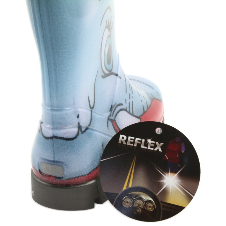 Demar gyerekcsizma, gumicsizma zoknival kék szürke piros 5 Demar gyerekcsizma, gumicsizma zoknival kék szürke piros 5