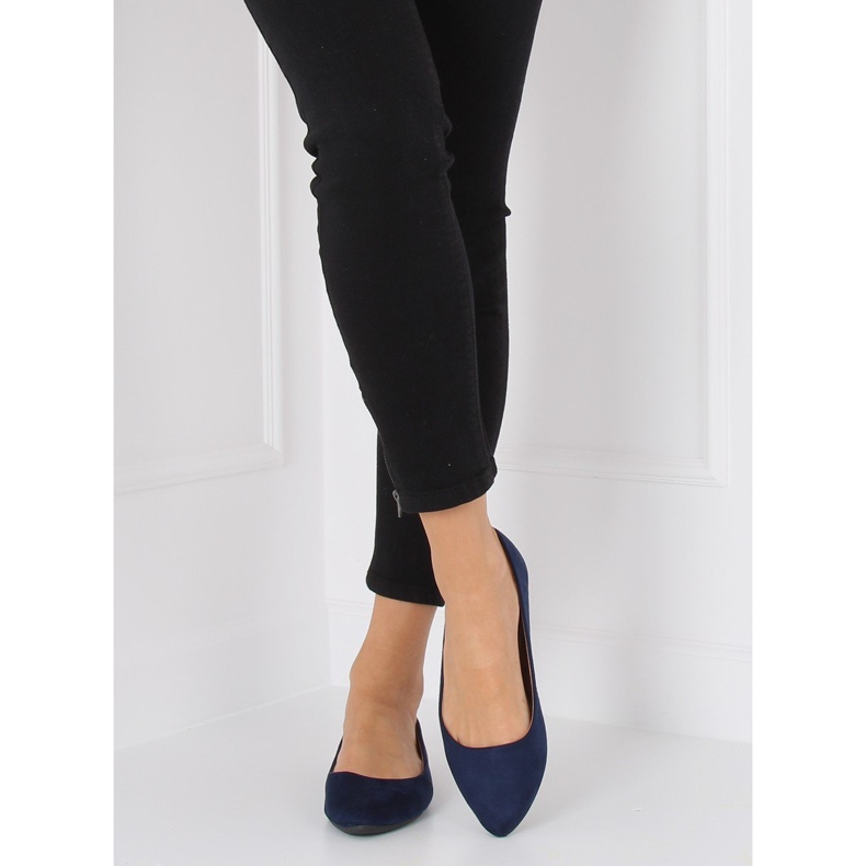 Balerinák mandula sötétkék lábujjak WD39P Navy 2 Balerinák mandula sötétkék lábujjak WD39P Navy 2