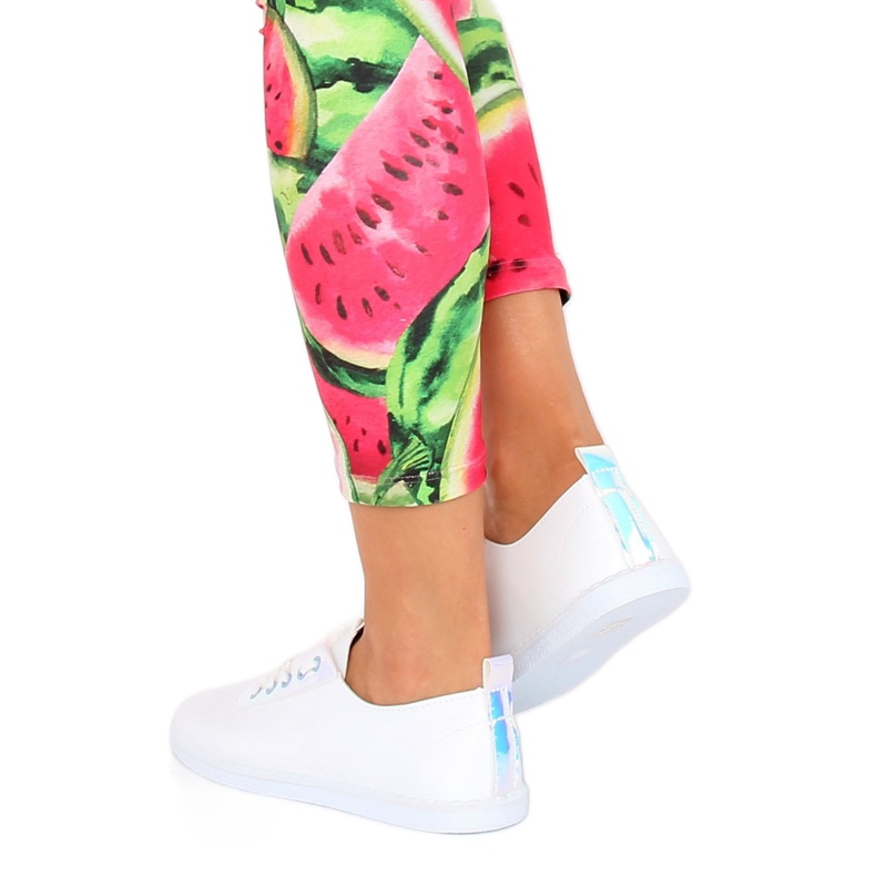 Fehér JX71P Ezüstös cipők hologrammal 1