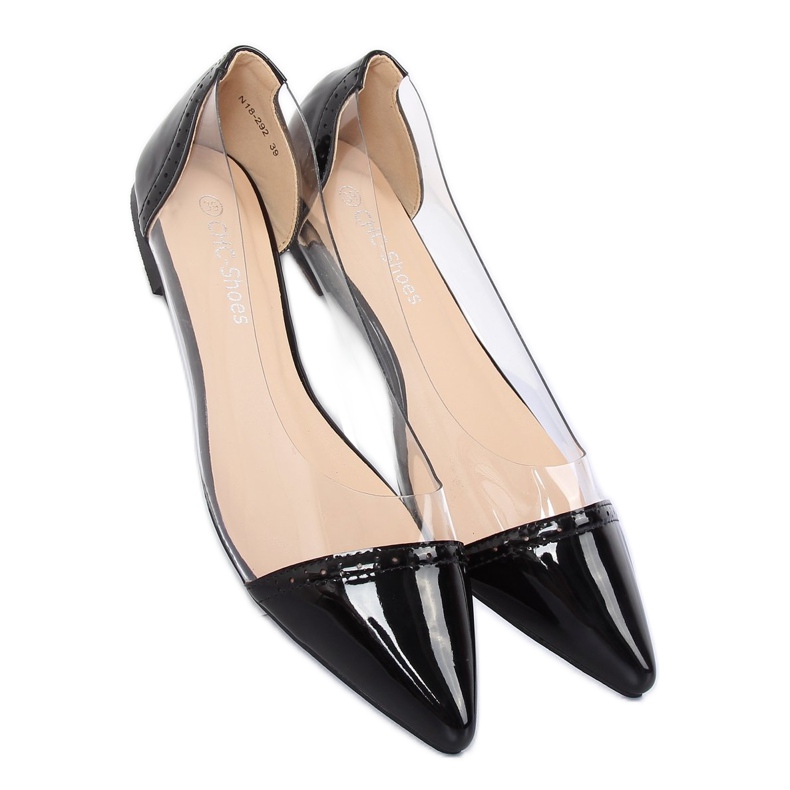 Fekete átlátszó balerinák N18-292 Fekete 2