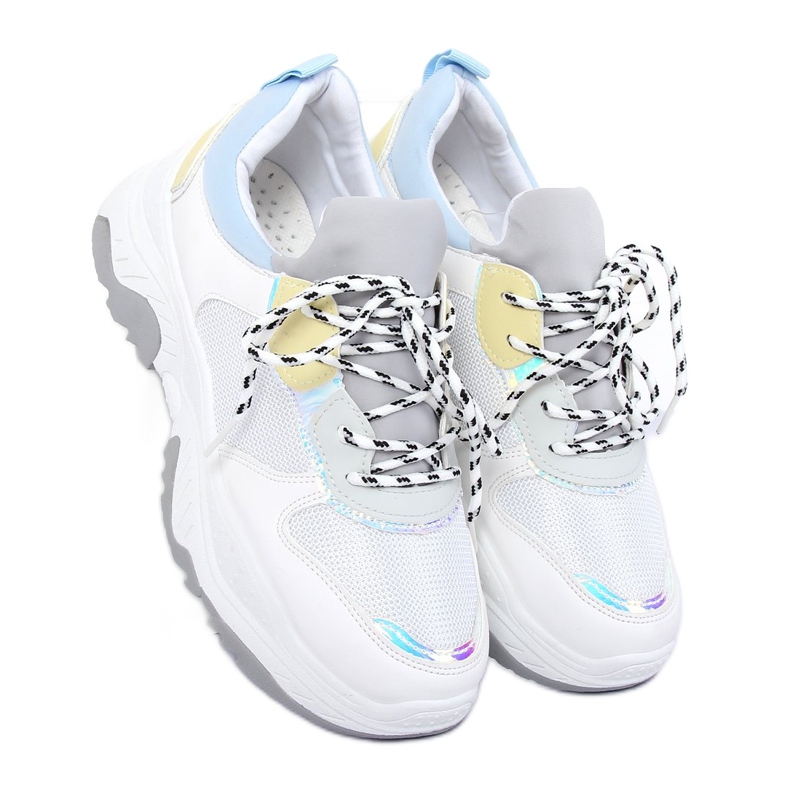 Fehér és kék sportcipő B0-63 FEHÉR / KÉK 1