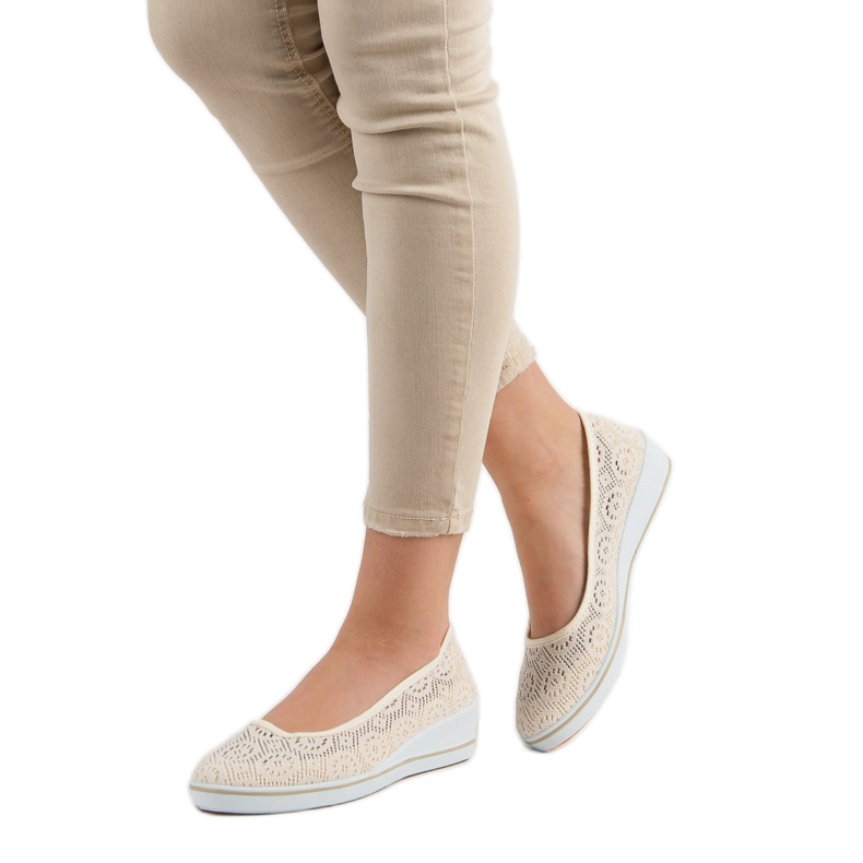 Áttört ék cipő barna 2